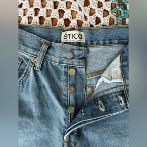 Etica Stanton high rise relax cuffed jeans